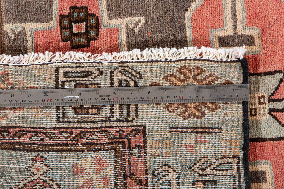 Antique Black & Red Hand-Knotted Wool Rug – 6' 0" x 3' 10" (184 x 118 cm)