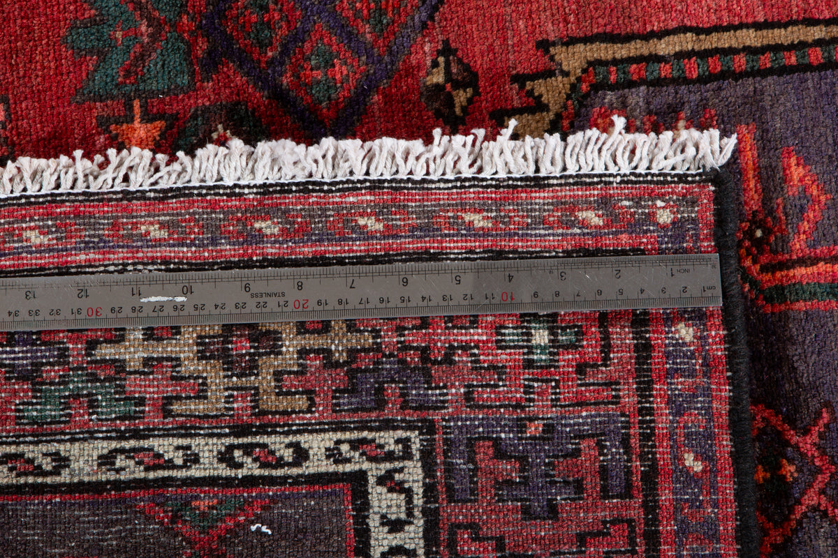 Vintage Red Hand-Knotted Wool Rug – 6' 6" x 4' 4" (199 x 131 cm)