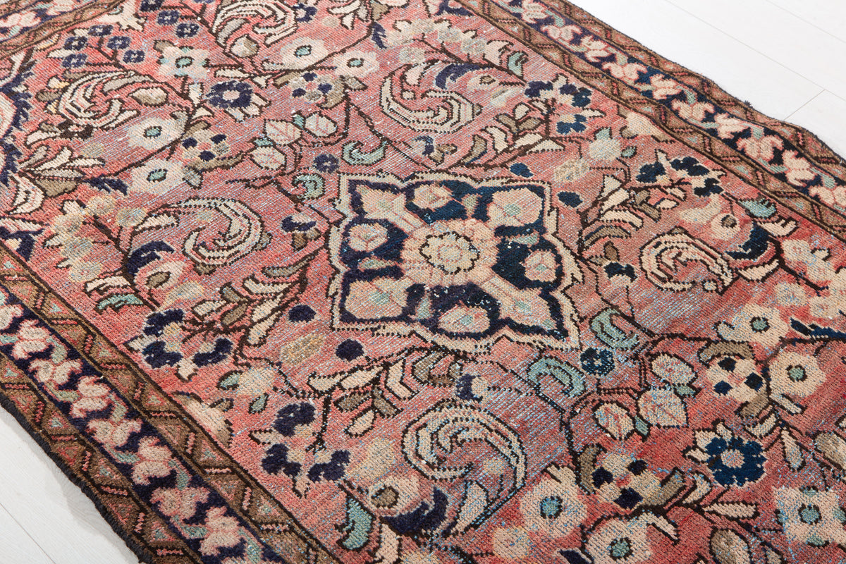 Antique Pink Hand-Knotted Wool Rug – 6' 3" x 4' 0" (191 x 123 cm)