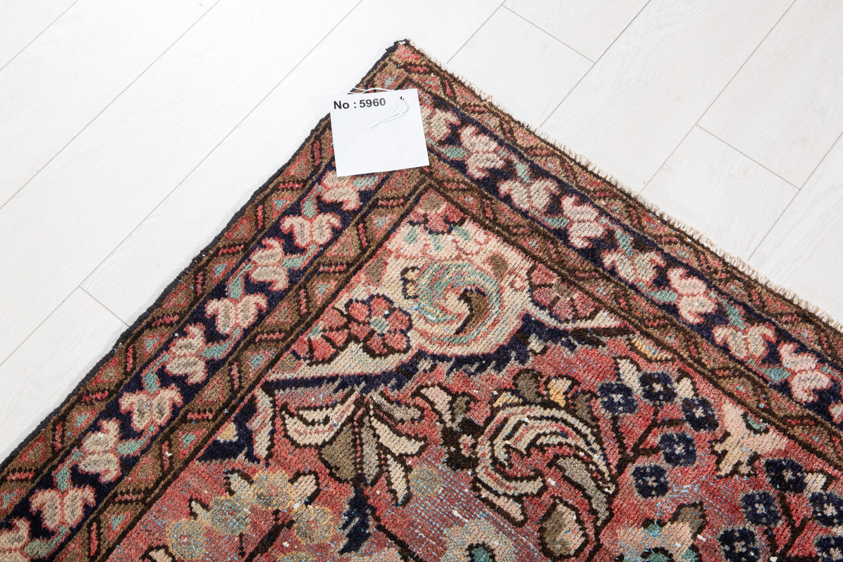 Antique Pink Hand-Knotted Wool Rug – 6' 3" x 4' 0" (191 x 123 cm)