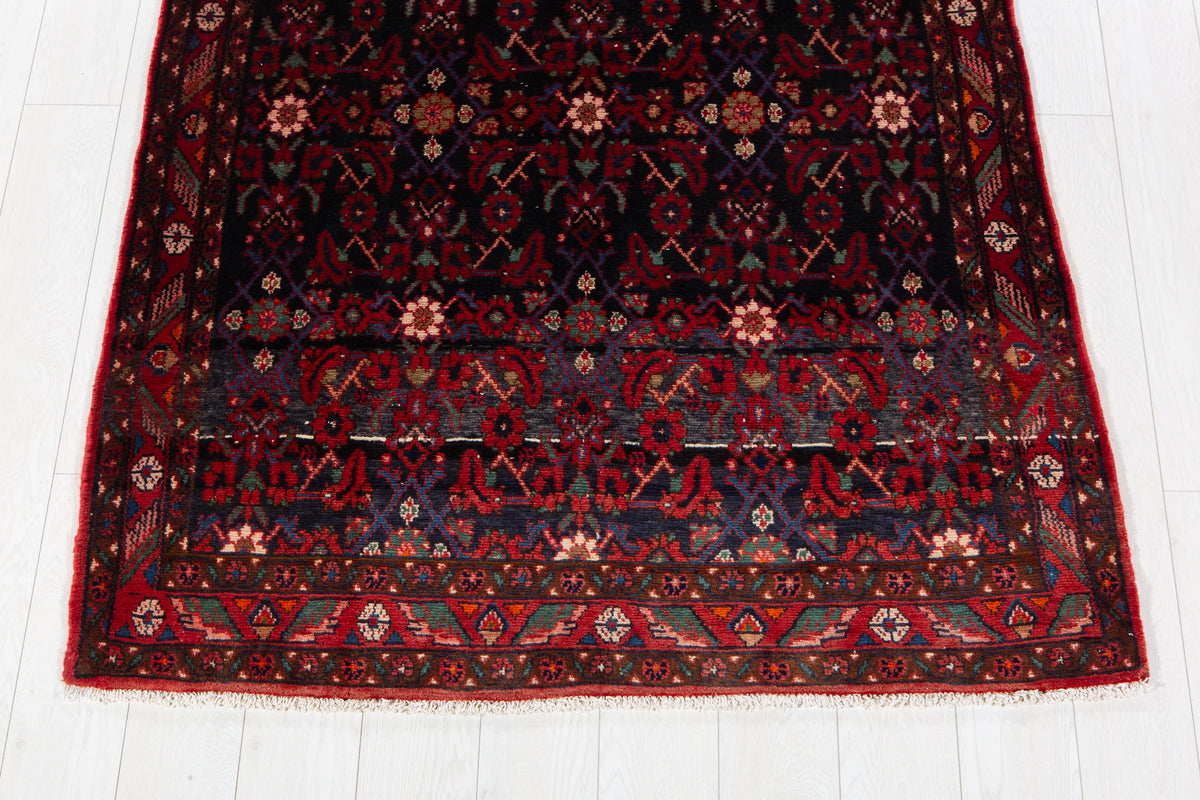 Antique Navy Blue Hand-Knotted Wool Rug – 6' 11" x 4' 3" (212 x 130 cm)
