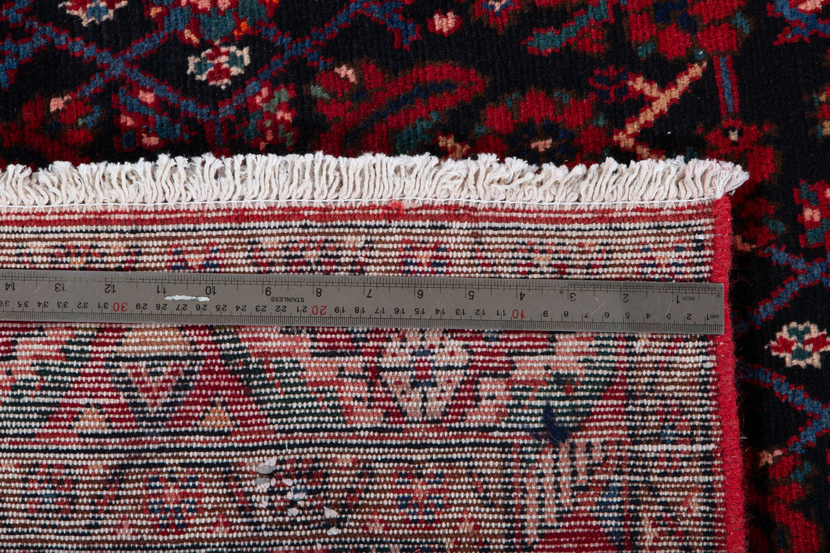 Antique Navy Blue Hand-Knotted Wool Rug – 6' 11" x 4' 3" (212 x 130 cm)