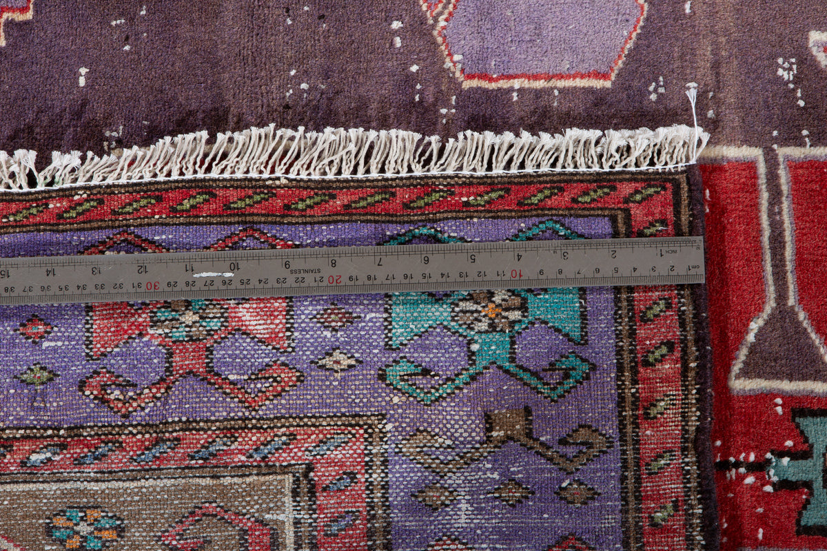 Collectible Antique Purple & Red Rug – 7' 2" x 4' 1" (219 x 125 cm)