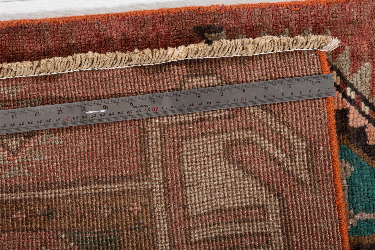 Small Antique Rust Red Rug – 4' 8" x 2' 4" (142 x 71 cm)