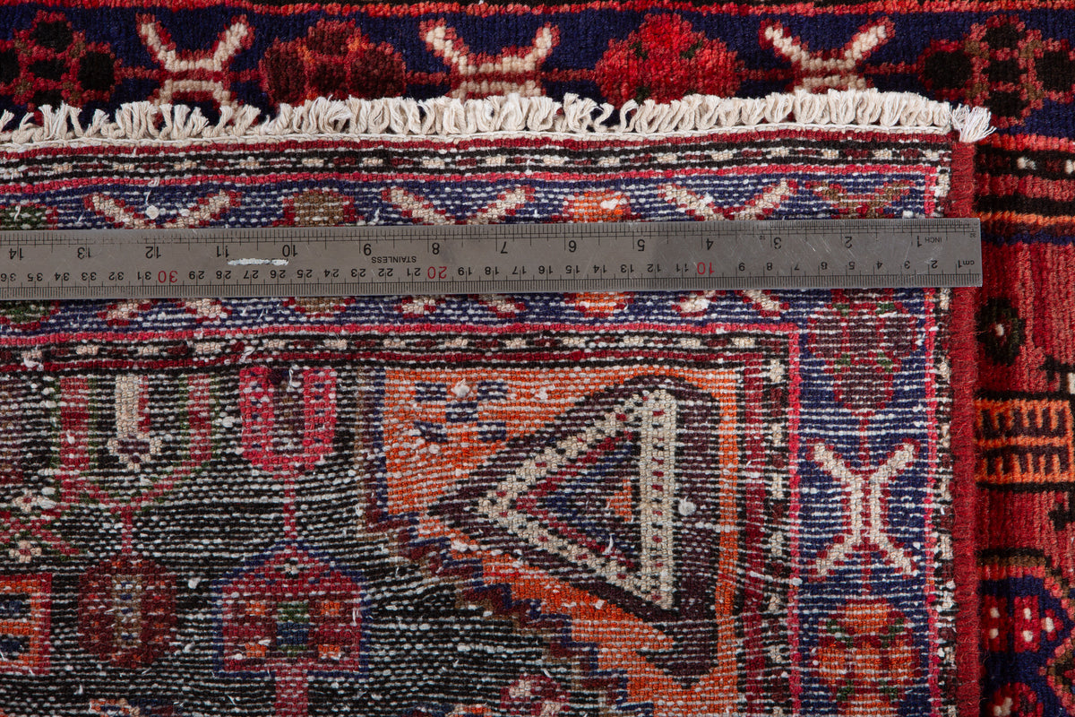 Small Vintage Red & Black Rug – 4' 6" x 2' 6" (137 x 76 cm)