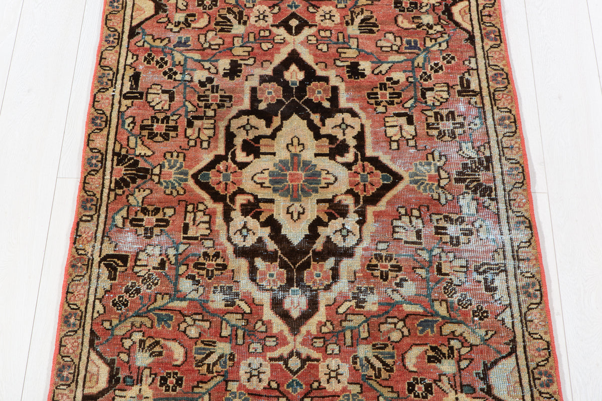 Small Antique Rust Red Rug – 5' 7" x 3' 1" (171 x 93 cm)
