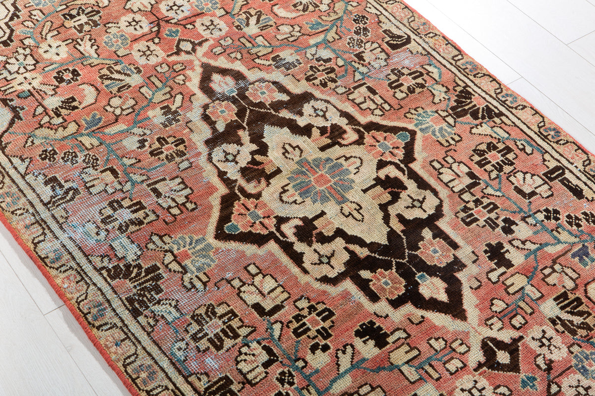 Small Antique Rust Red Rug – 5' 7" x 3' 1" (171 x 93 cm)