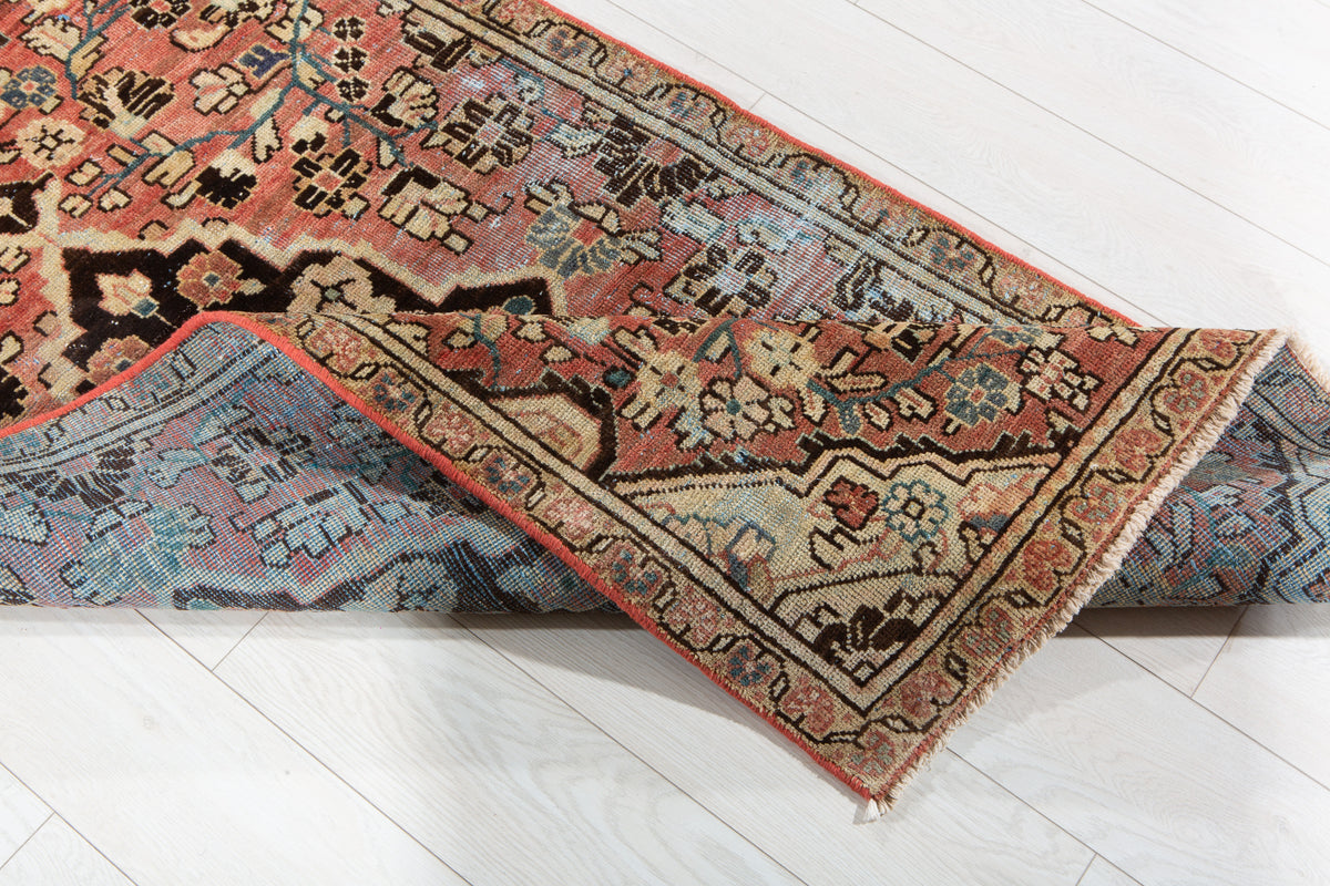 Small Antique Rust Red Rug – 5' 7" x 3' 1" (171 x 93 cm)
