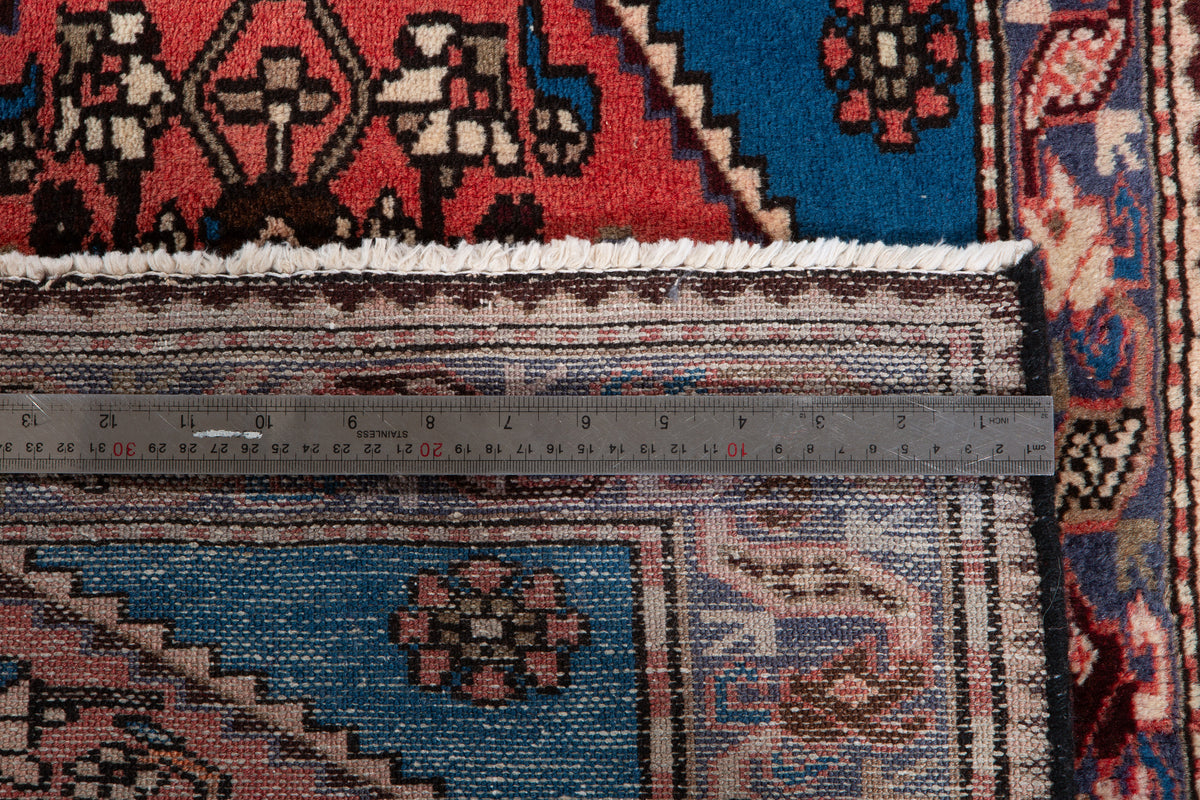 Mini Vintage Red & Blue Rug – 2' 8" x 2' 1" (82 x 63 cm)