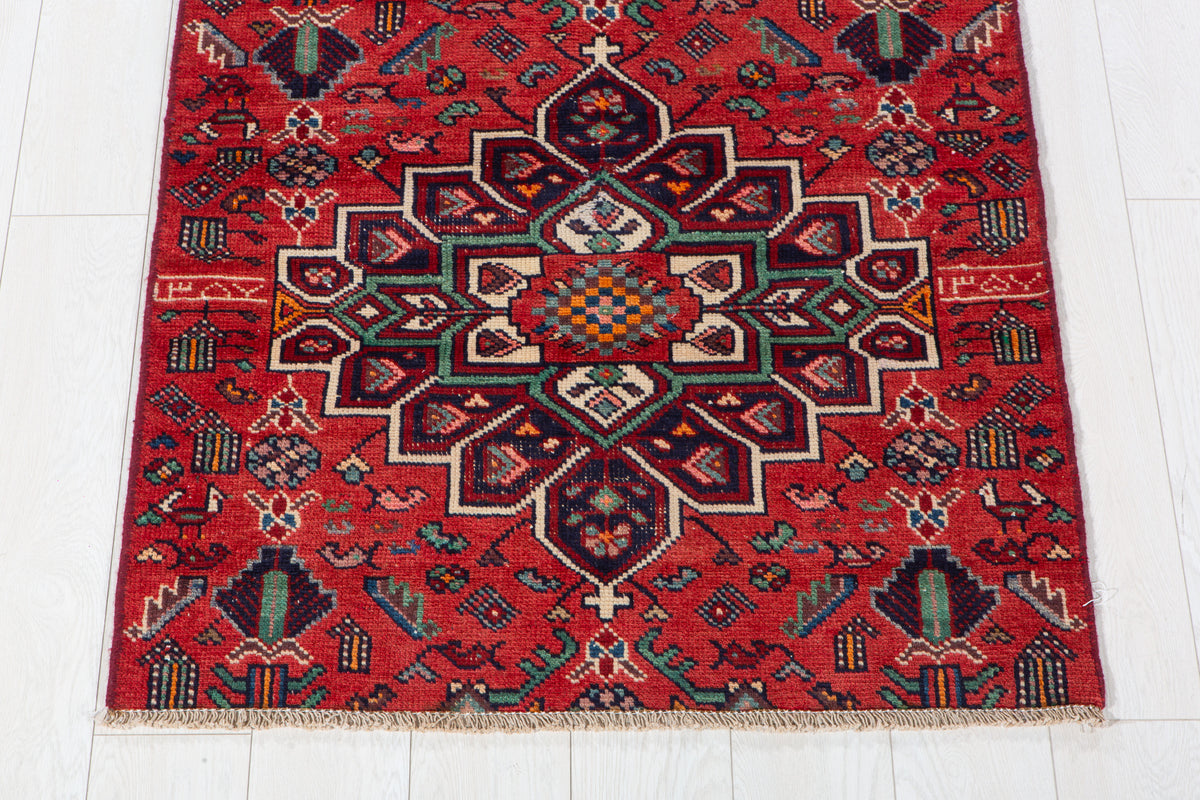 Small Vintage Red Rug – 4' 5" x 3' 0" (134 x 92 cm)