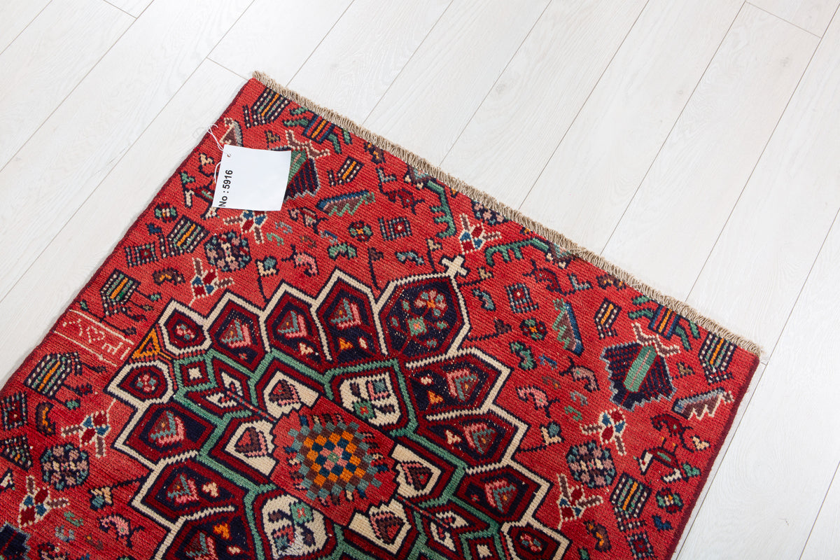 Small Vintage Red Rug – 4' 5" x 3' 0" (134 x 92 cm)