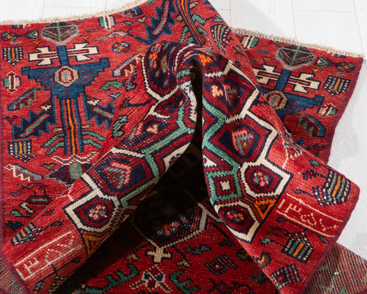 Small Vintage Red Rug – 4' 5" x 3' 0" (134 x 92 cm)