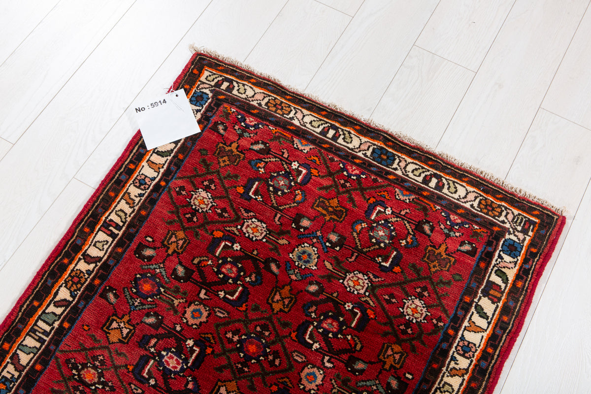 Vintage Red Rug – 6' 2" x 2' 7" (189 x 78 cm)