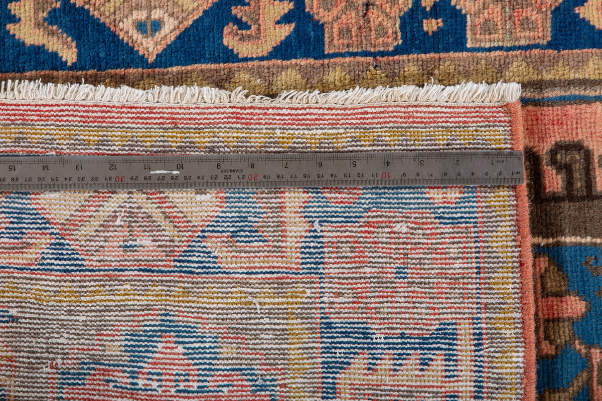 Small Antique Faded Salmon Pink Rug – 5' 5" x 3' 5" (164 x 104 cm)