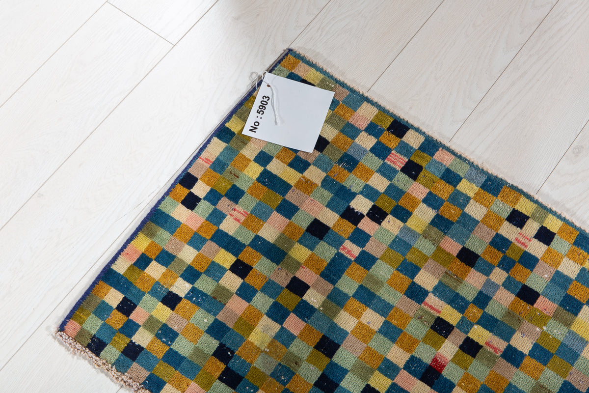 Mini Antique Multicolor Rug – 3' 1" x 1' 8" (93 x 52 cm)