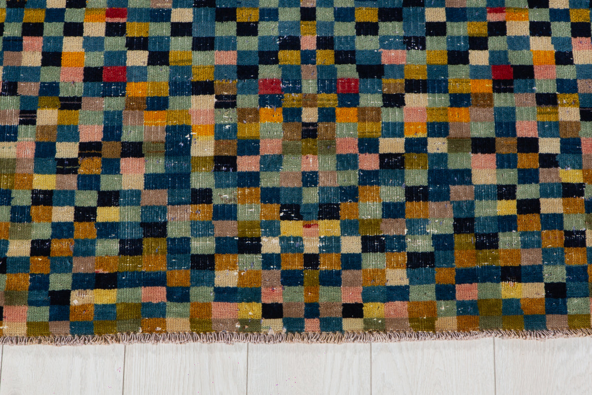 Small Antique Multicolor Rug – 3' 1" x 1' 10" (93 x 57 cm)
