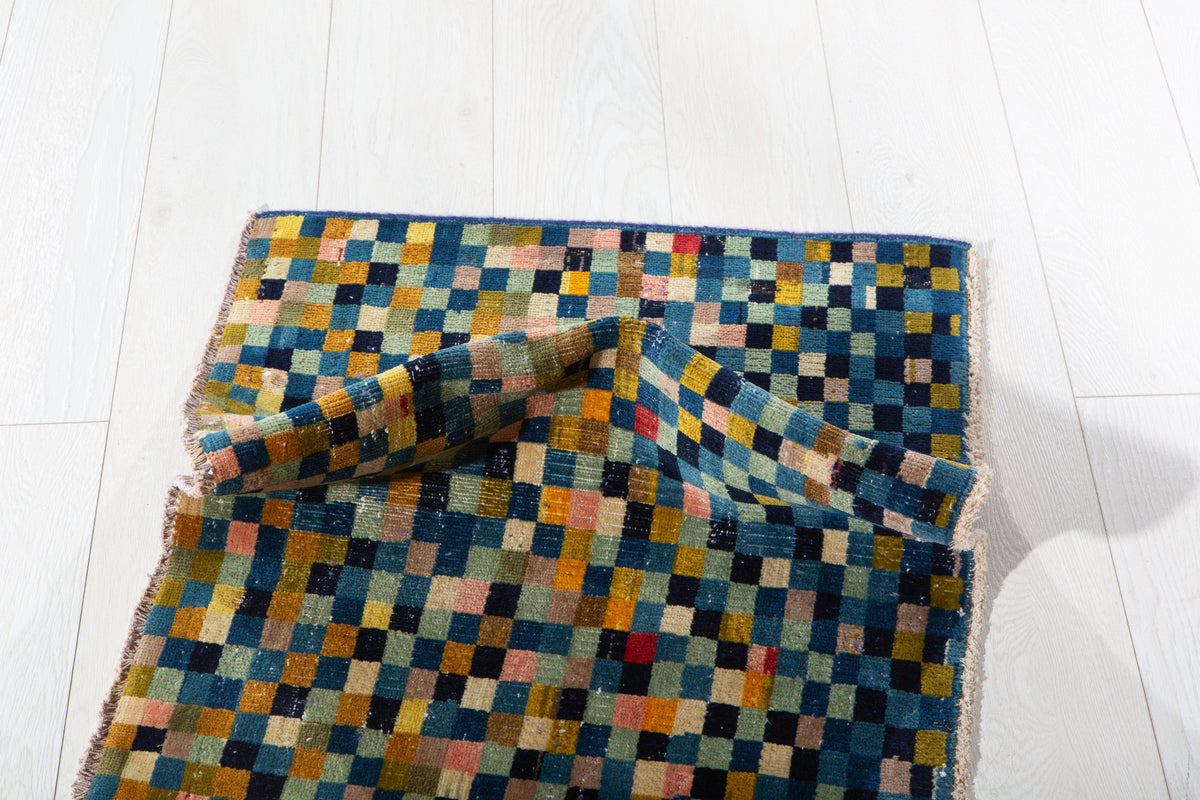Small Antique Multicolor Rug – 3' 1" x 1' 10" (93 x 57 cm)