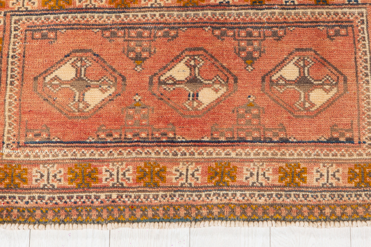 Small Antique Rust Red Rug – 2' 11" x 1' 10" (90 x 55 cm)