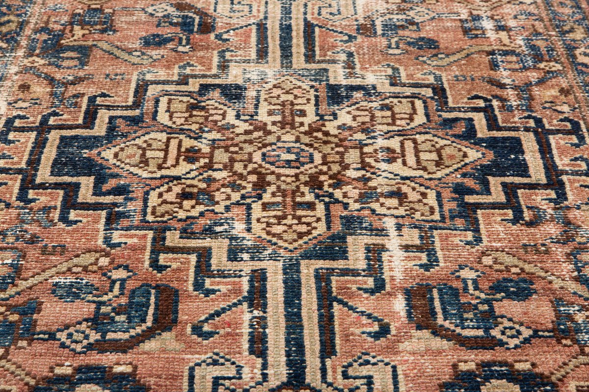 Antique Faded Rust Red Rug – 6' 1" x 2' 4" (186 x 71 cm)