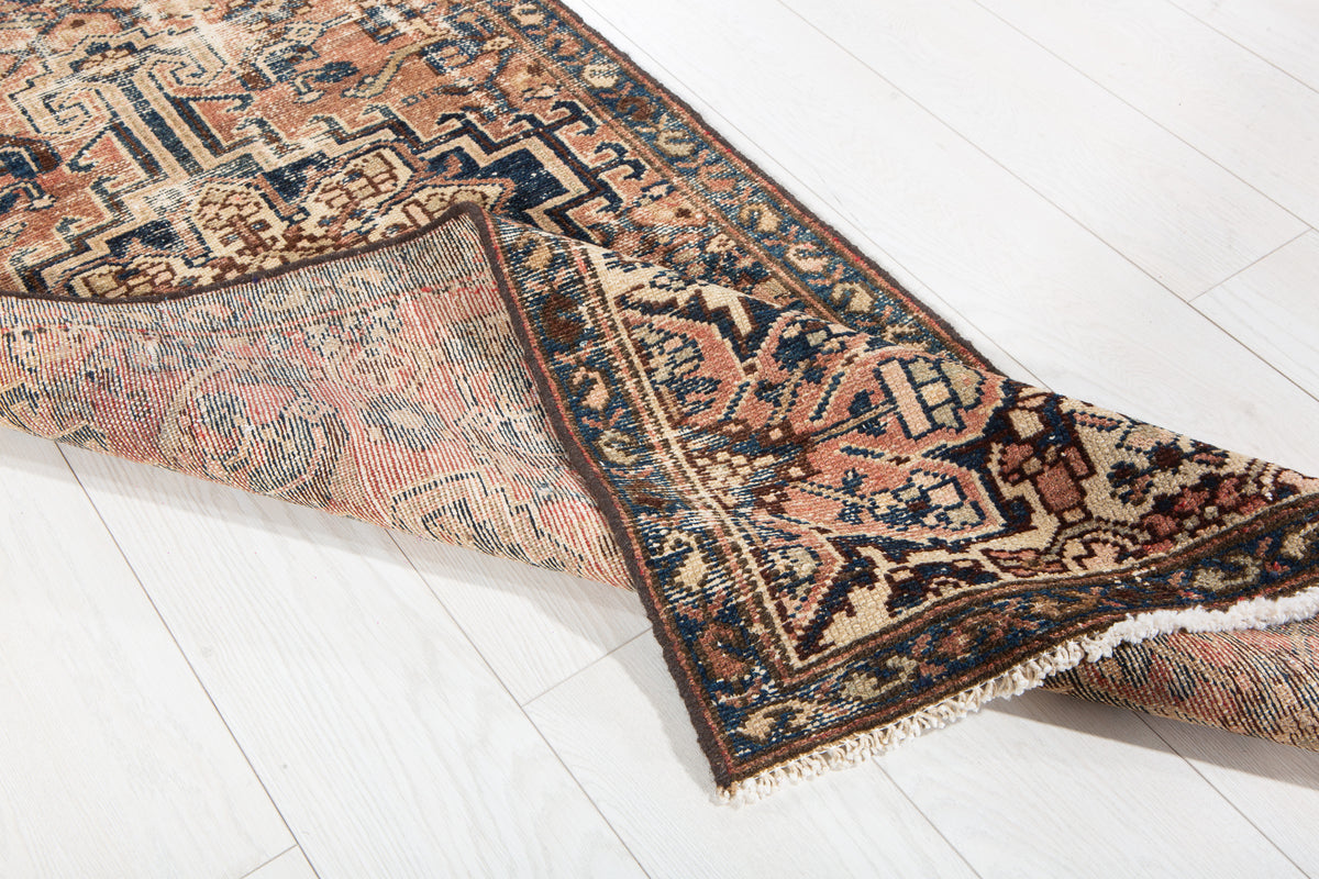 Antique Faded Rust Red Rug – 6' 1" x 2' 4" (186 x 71 cm)