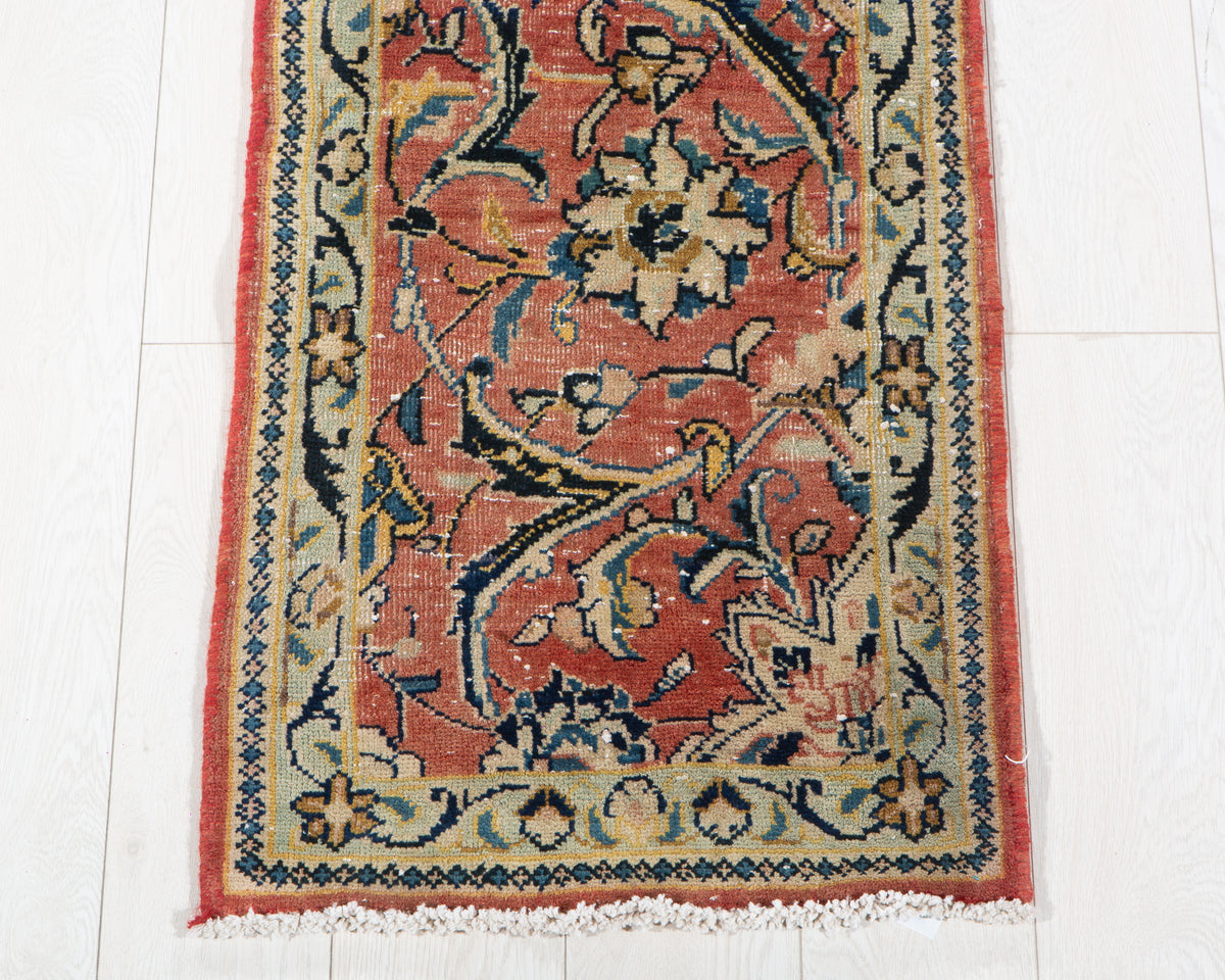 Small Antique Faded Red Rug – 3' 7" x 1' 8" (108 x 52 cm)