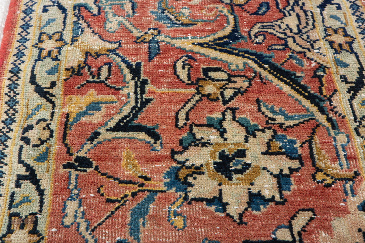 Small Antique Faded Red Rug – 3' 7" x 1' 8" (108 x 52 cm)