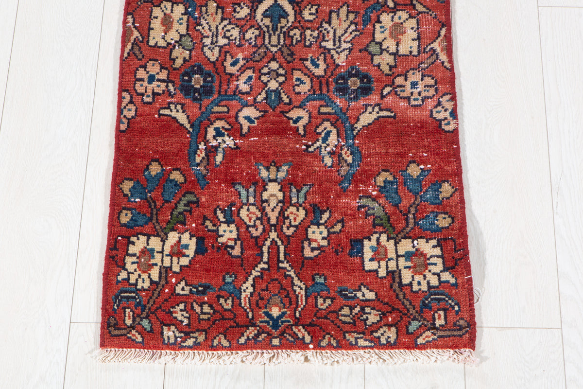 Small Antique Red Rug – 3' 1" x 1' 9" (95 x 54 cm)