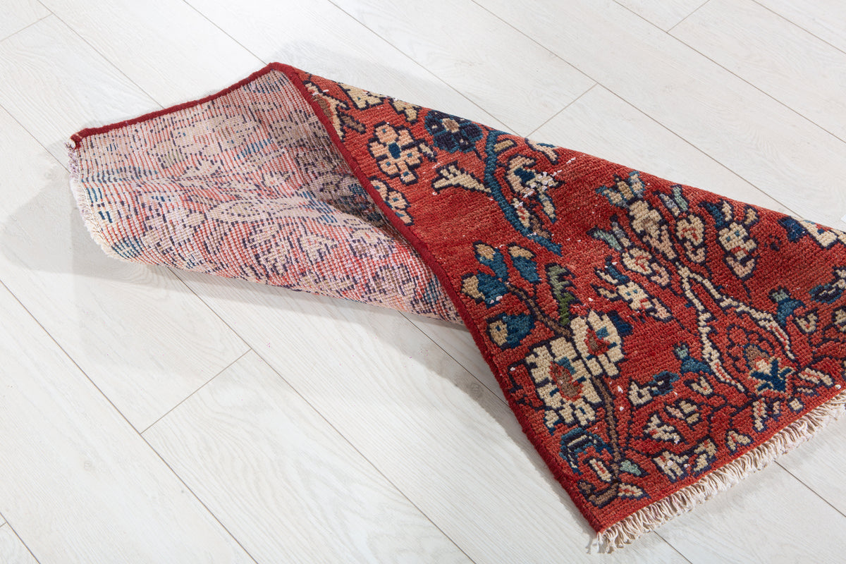 Small Antique Red Rug – 3' 1" x 1' 9" (95 x 54 cm)