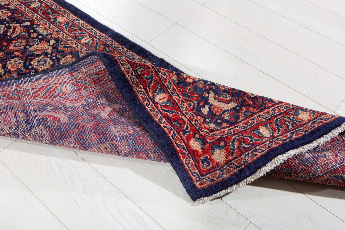 Small Antique Navy Blue Rug – 5' 3" x 2' 6" (160 x 75 cm)