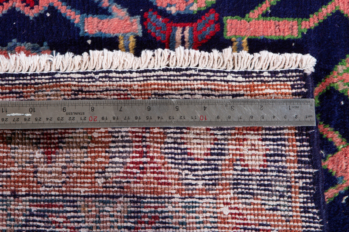 Petit tapis vintage, bleu marine – 3' 5" x 2' 8" (105 x 82 cm)
