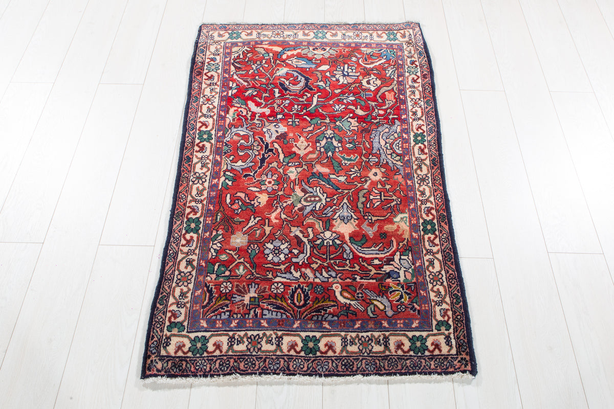 Small Antique Red Rug – 4' 1" x 2' 6" (125 x 77 cm)