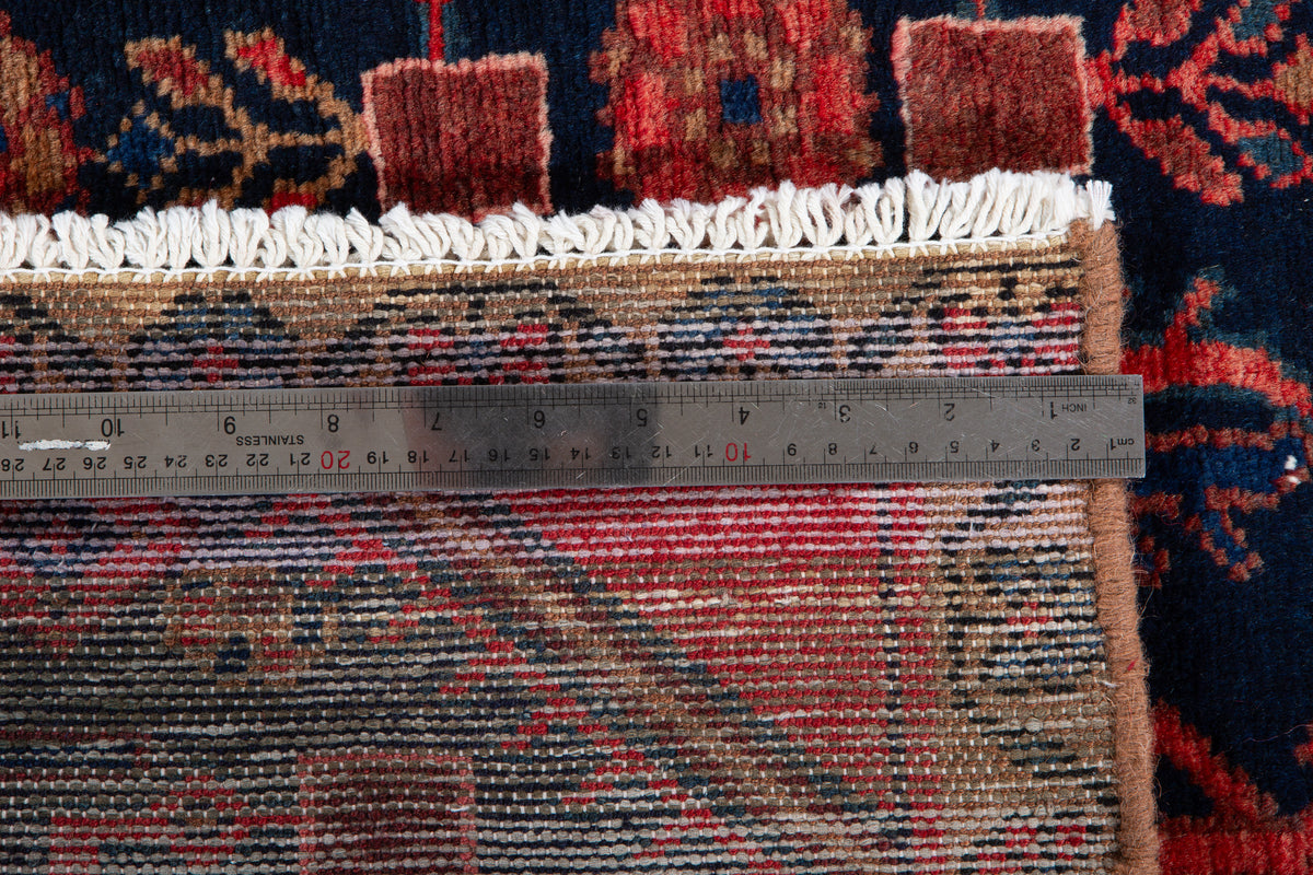 Small Antique Deep Navy Blue Rug – 4' 4" x 2' 6" (132 x 76 cm)