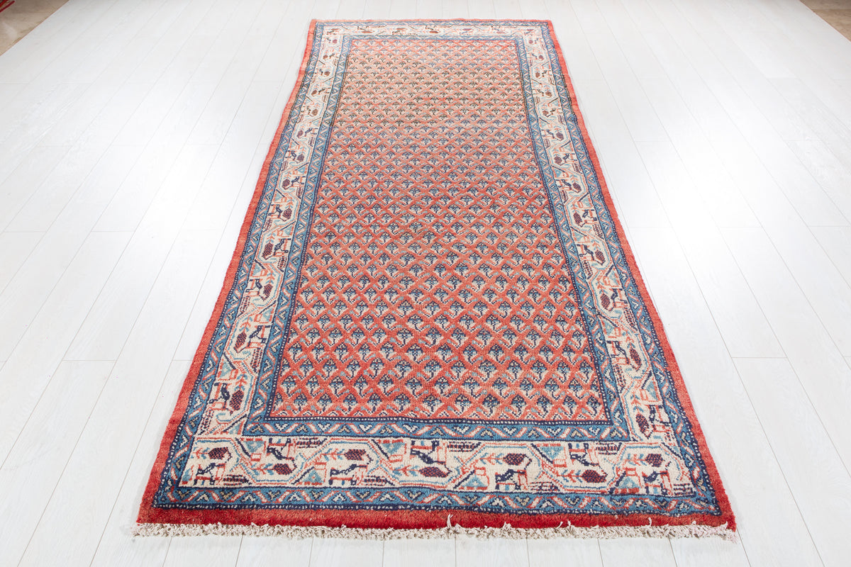 Vintage Red All-Over Area Rug – 10' 4" x 4' 0" (315 x 123 cm)