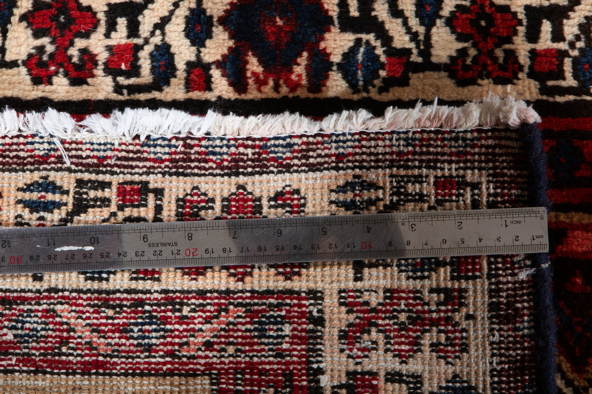 Antique Camel Brown Geometric Runner Rug – 11' 4" x 2' 8" (345 x 81 cm)