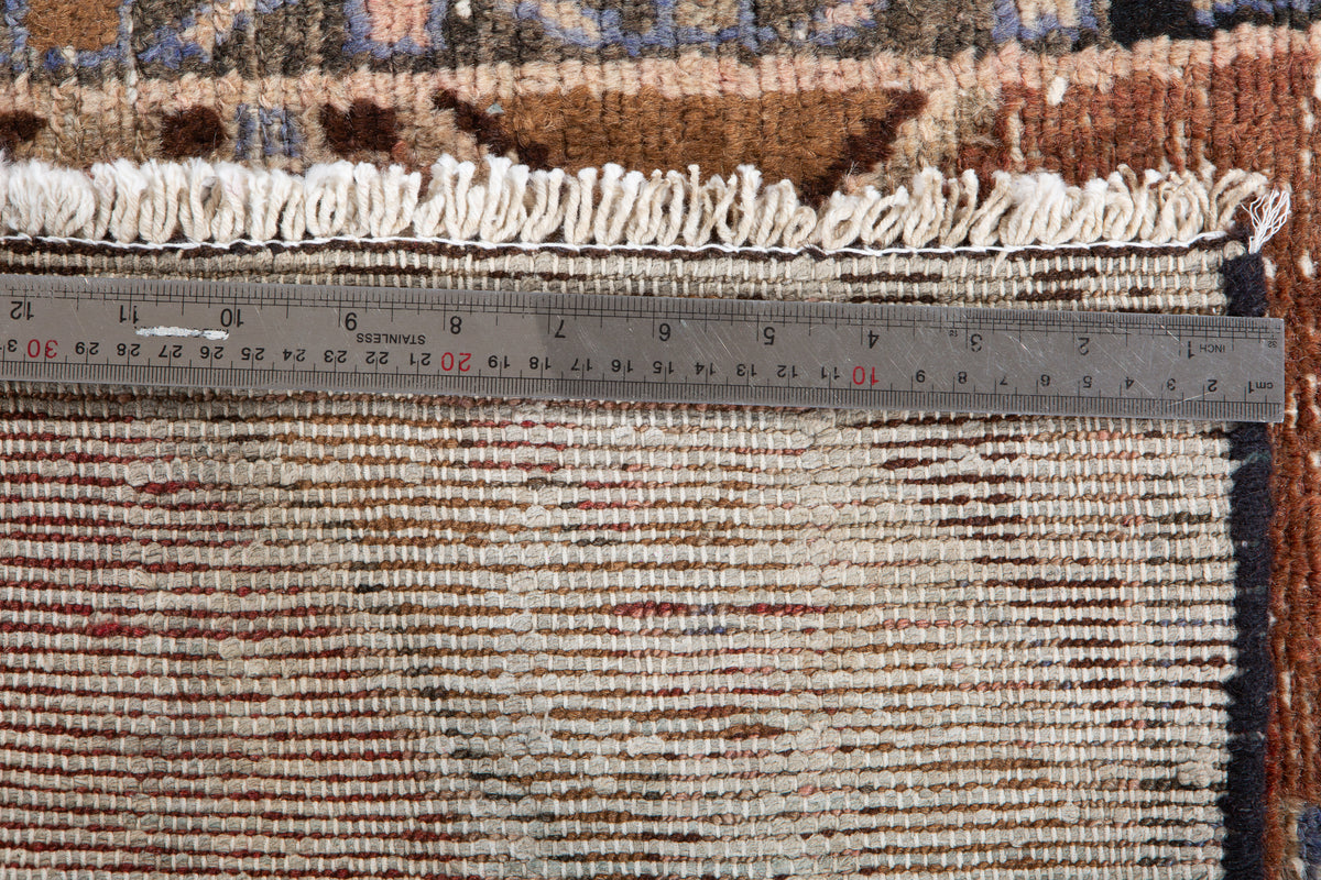 Antique Rust Red Geometric Small Rug – 4' 11" x 2' 4" (150 x 70 cm)