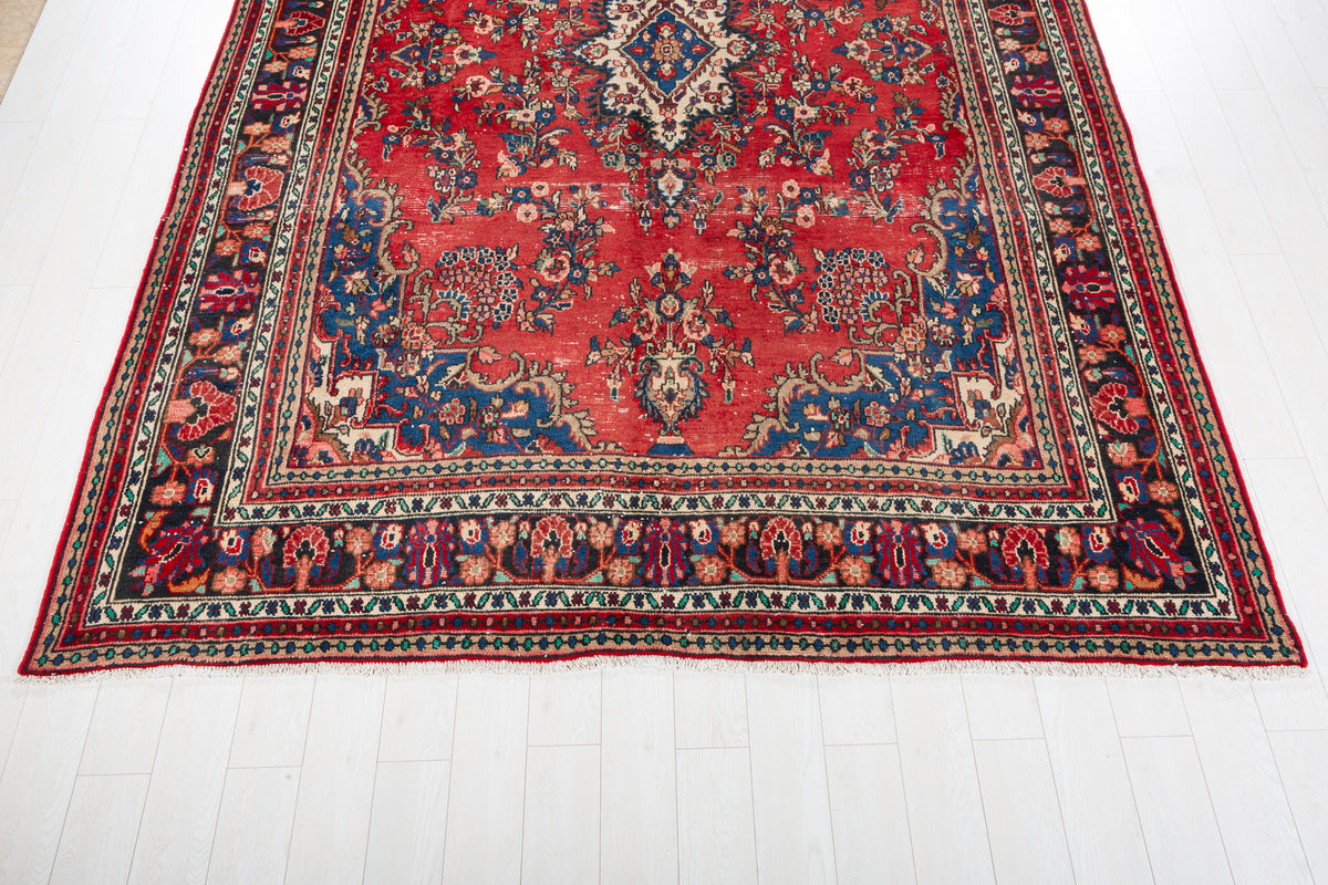 Vintage Red Floral Rug – 12' 0" x 8' 7" (365 x 262 cm)
