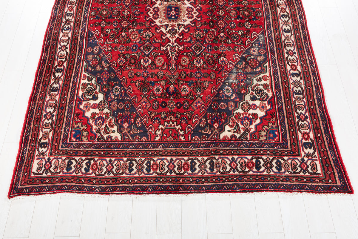 Vintage Red Geometric Rug – 10' 2" x 6' 10" (309 x 208 cm)