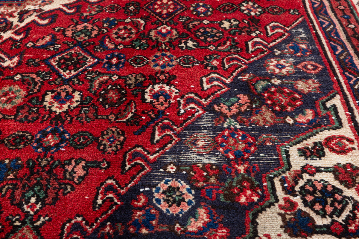 Vintage Red Geometric Rug – 10' 2" x 6' 10" (309 x 208 cm)