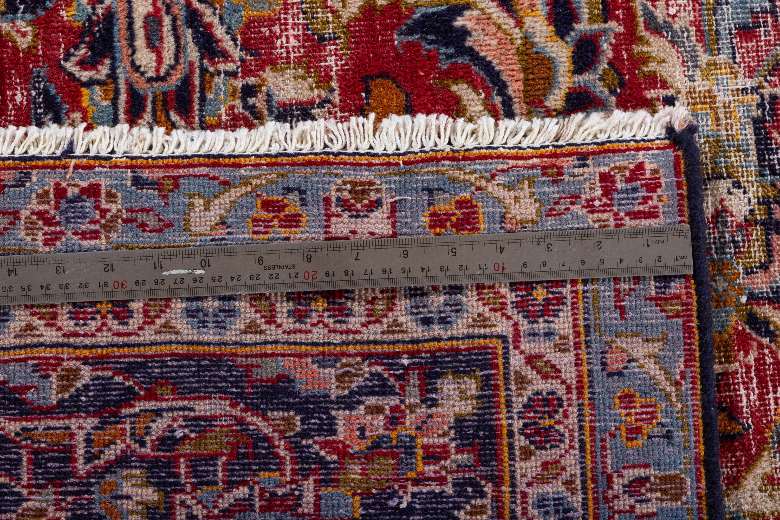 Vintage Red Floral Rug – 12' 8" x 9' 1" (387 x 278 cm)