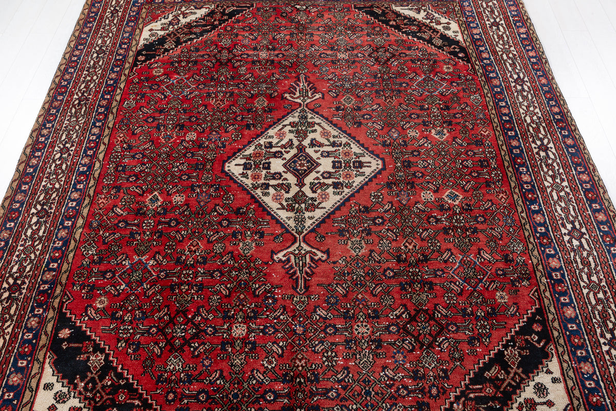 Vintage Red Geometric Rug – 11' 6" x 8' 4" (350 x 253 cm)