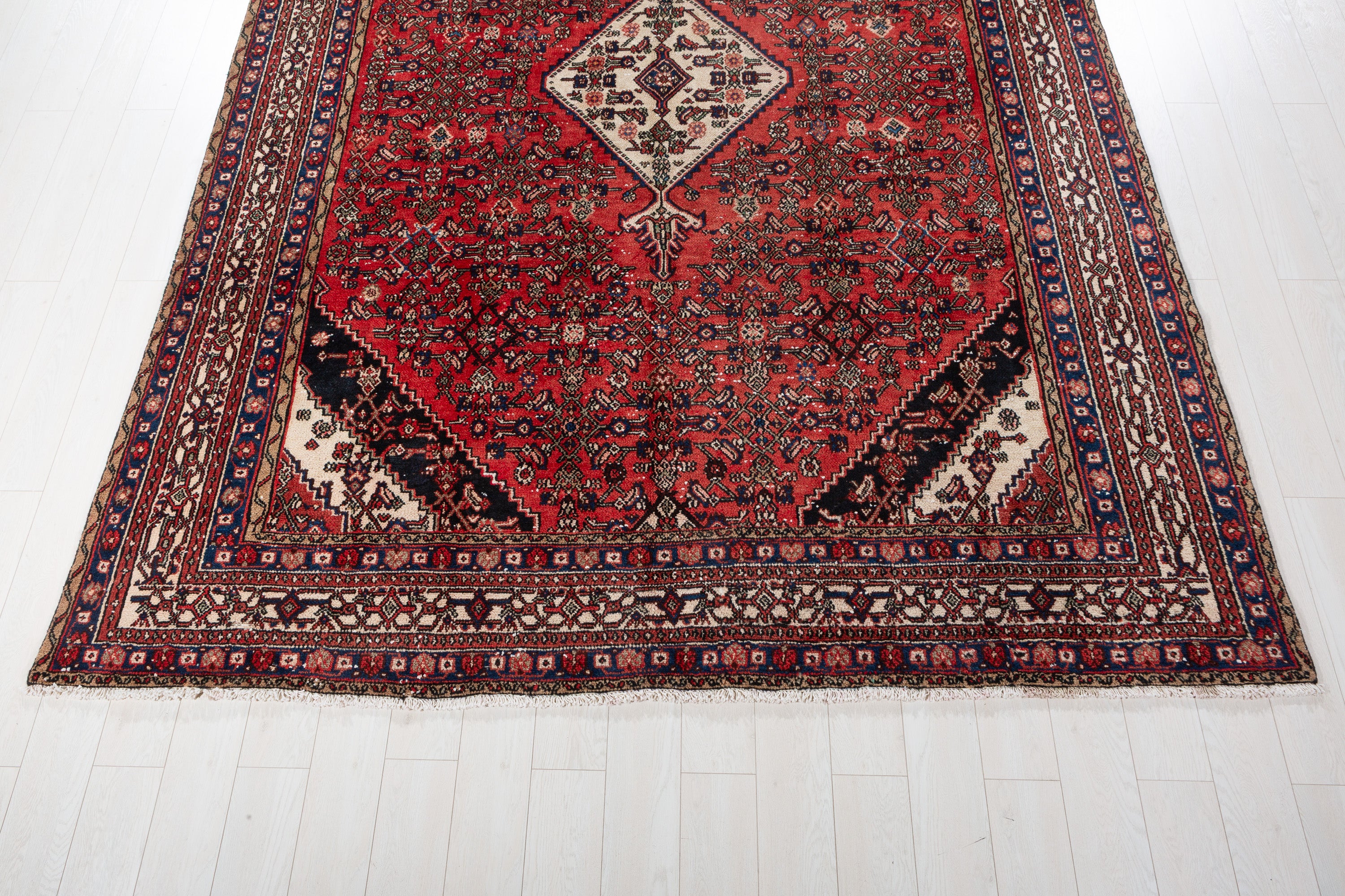 Vintage Red Geometric Rug – 11' 6" x 8' 4" (350 x 253 cm)