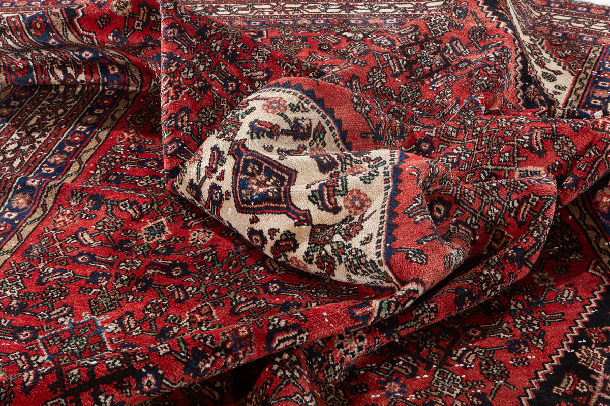 Vintage Red Geometric Rug – 11' 6" x 8' 4" (350 x 253 cm)