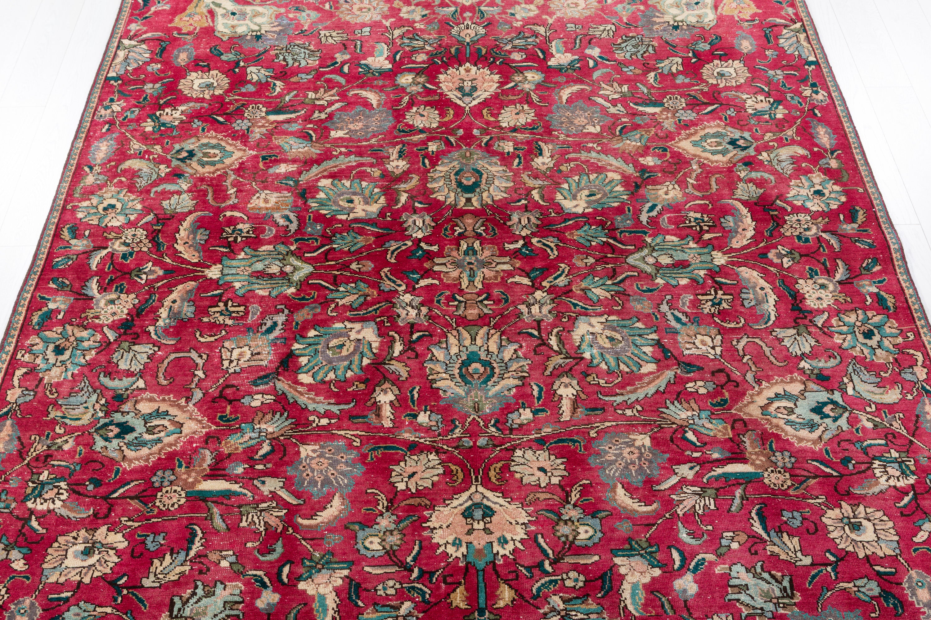 Vintage Magenta and navy Allover Rug – 9' 8" x 7' 5" (295 x 227 cm)