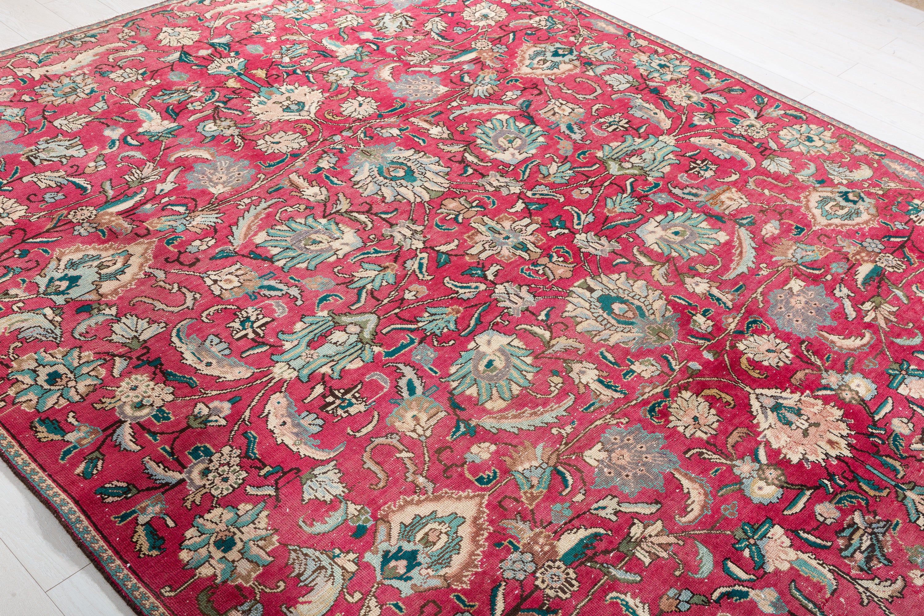 Vintage Magenta and navy Allover Rug – 9' 8" x 7' 5" (295 x 227 cm)