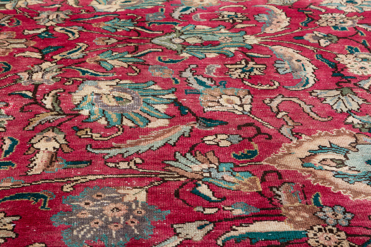 Vintage Magenta and navy Allover Rug – 9' 8" x 7' 5" (295 x 227 cm)