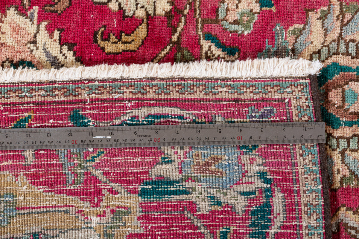 Vintage Magenta and navy Allover Rug – 9' 8" x 7' 5" (295 x 227 cm)