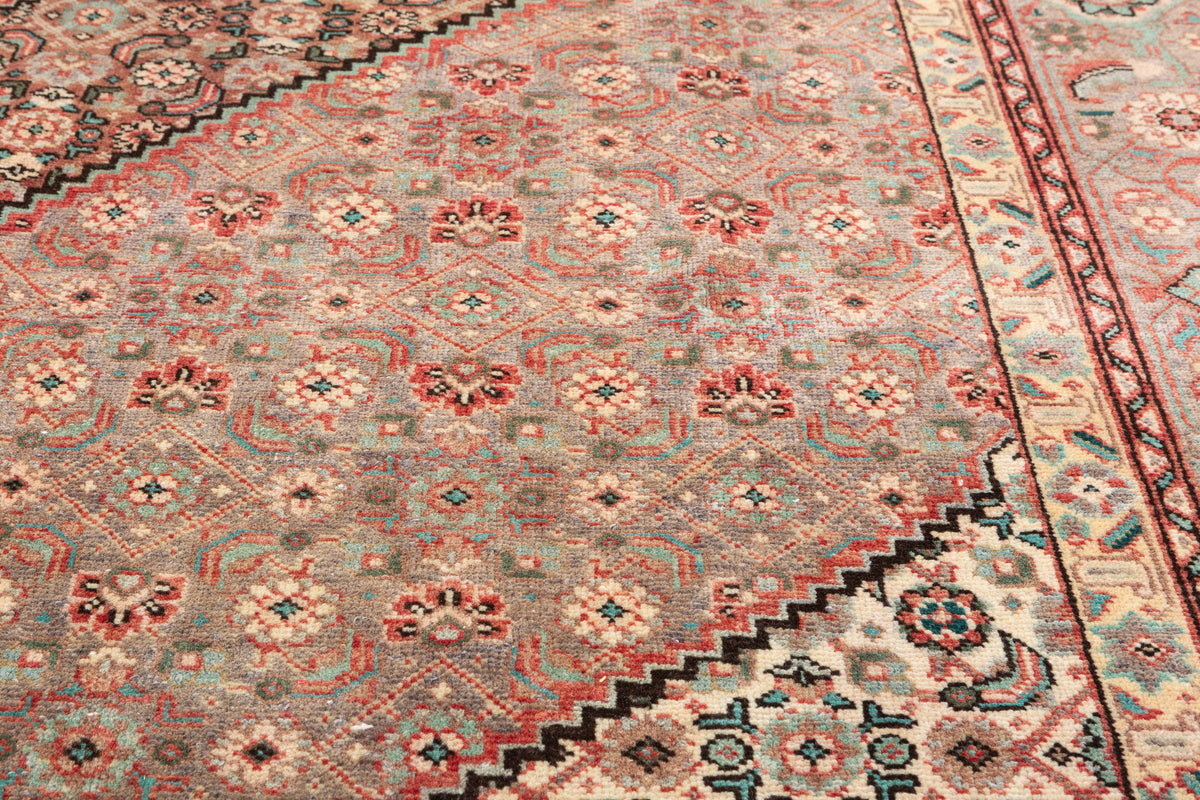 Vintage Muted gray and beige Traditional Rug – 9' 10" x 6' 7" (300 x 200 cm)