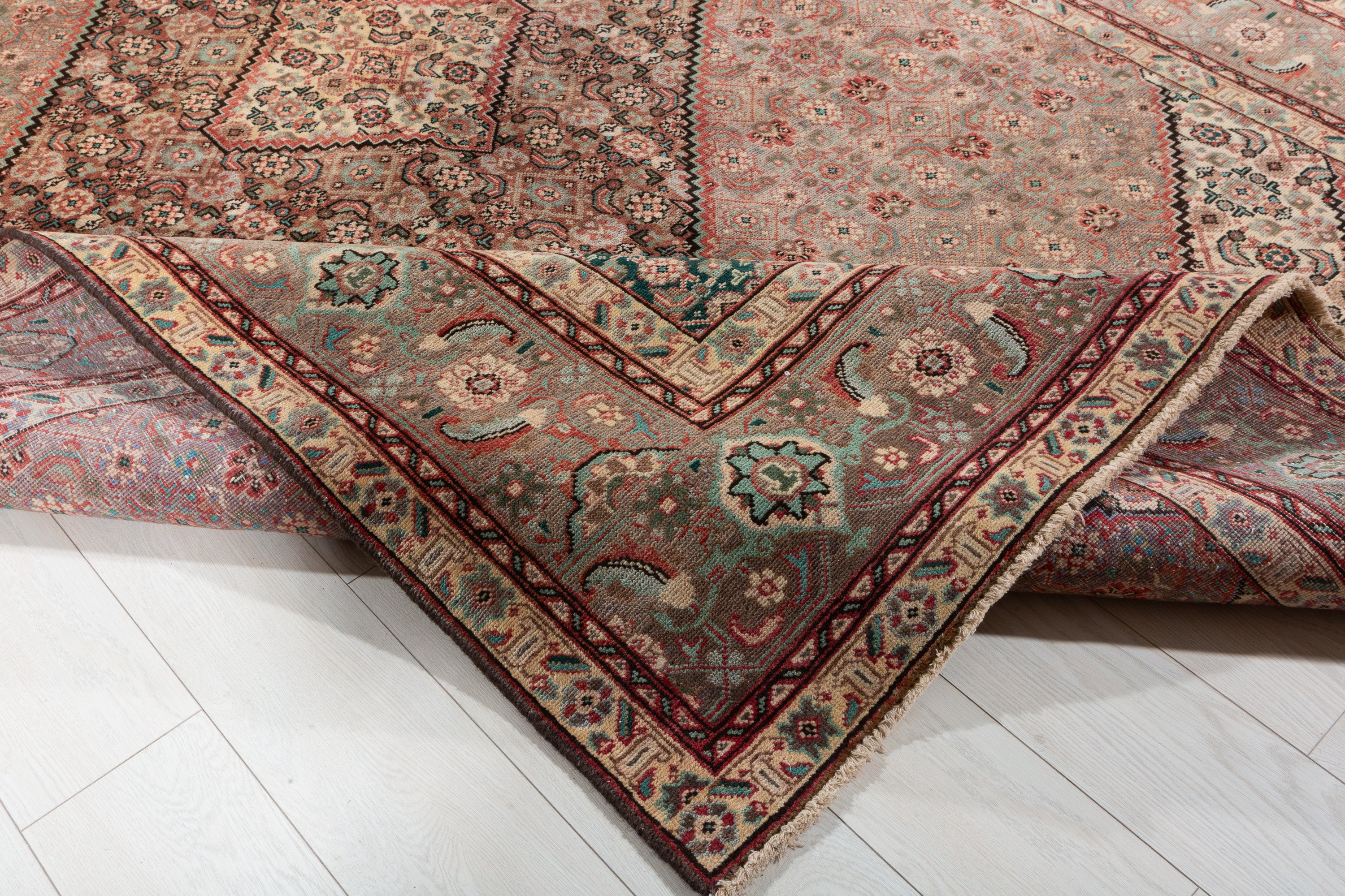 Vintage Muted gray and beige Traditional Rug – 9' 10" x 6' 7" (300 x 200 cm)