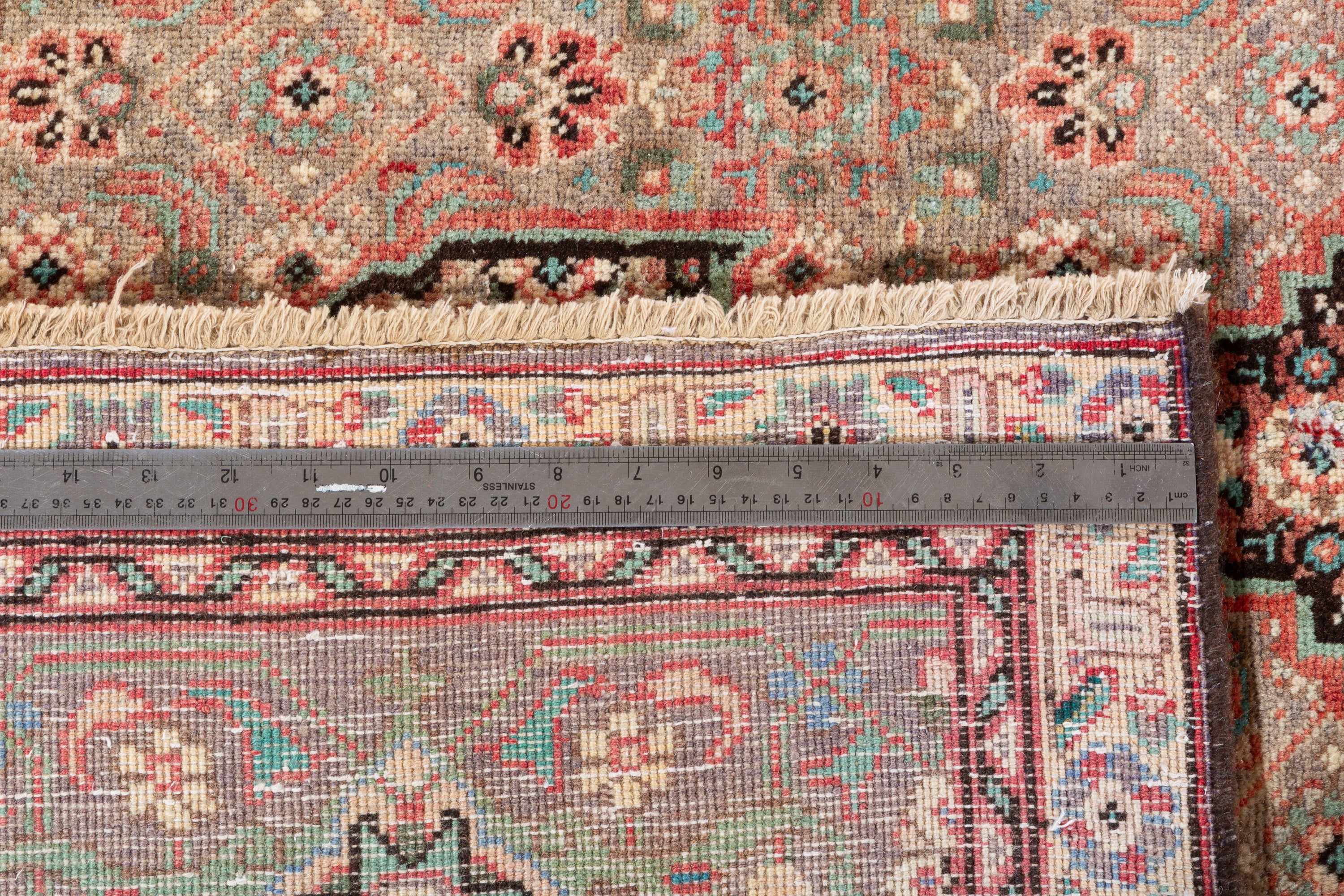 Vintage Muted gray and beige Traditional Rug – 9' 10" x 6' 7" (300 x 200 cm)