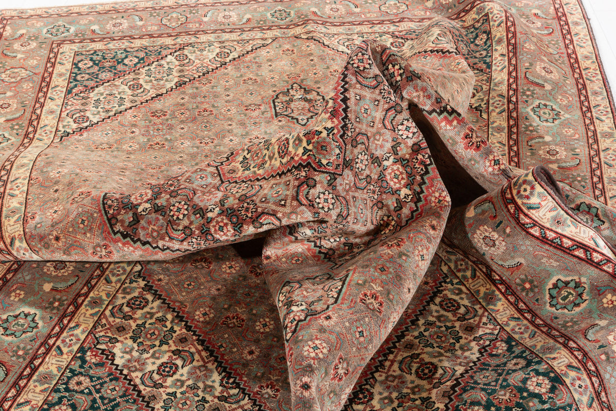 Vintage Muted gray and beige Traditional Rug – 9' 10" x 6' 7" (300 x 200 cm)